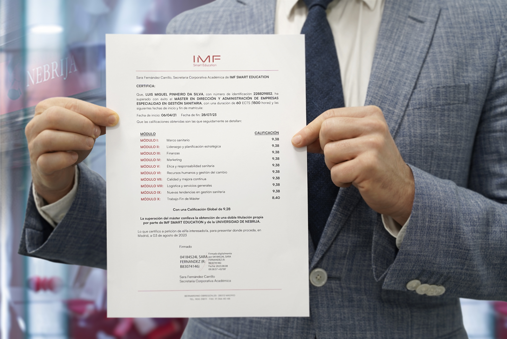 O Luís Miguel Silva concluiu o MBA em Gestão de Unidades de Saúde na IMF Business School, Universidade Nebrija